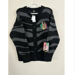 Wicked Paul Tazewell Sweater S Black & Gray. Button Up. NWT